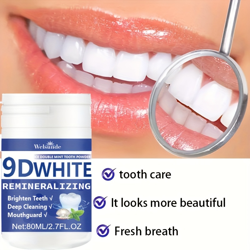 Teeth Whitening Street - Poudre dentaire hydroxyapatite blanchissante blanche 9D,