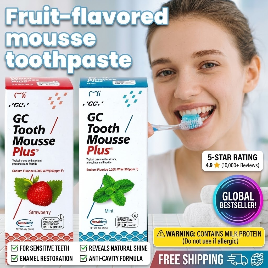 Teeth Whitening Results - Dentifrice Mousse Saveur Fruitée GC 50g