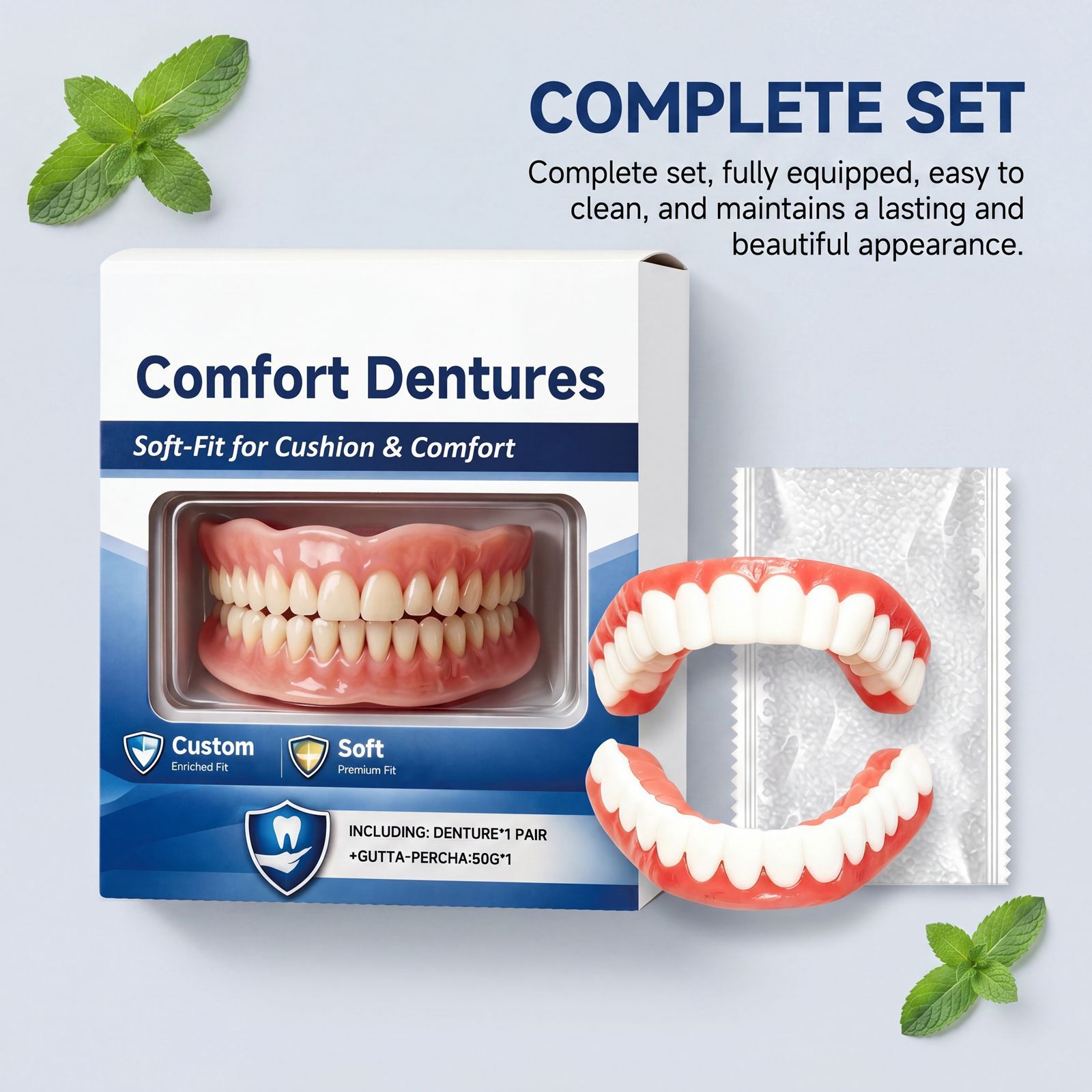 Teeth Whitening At Home - Ensemble de prothèses dentaires complètes réglables