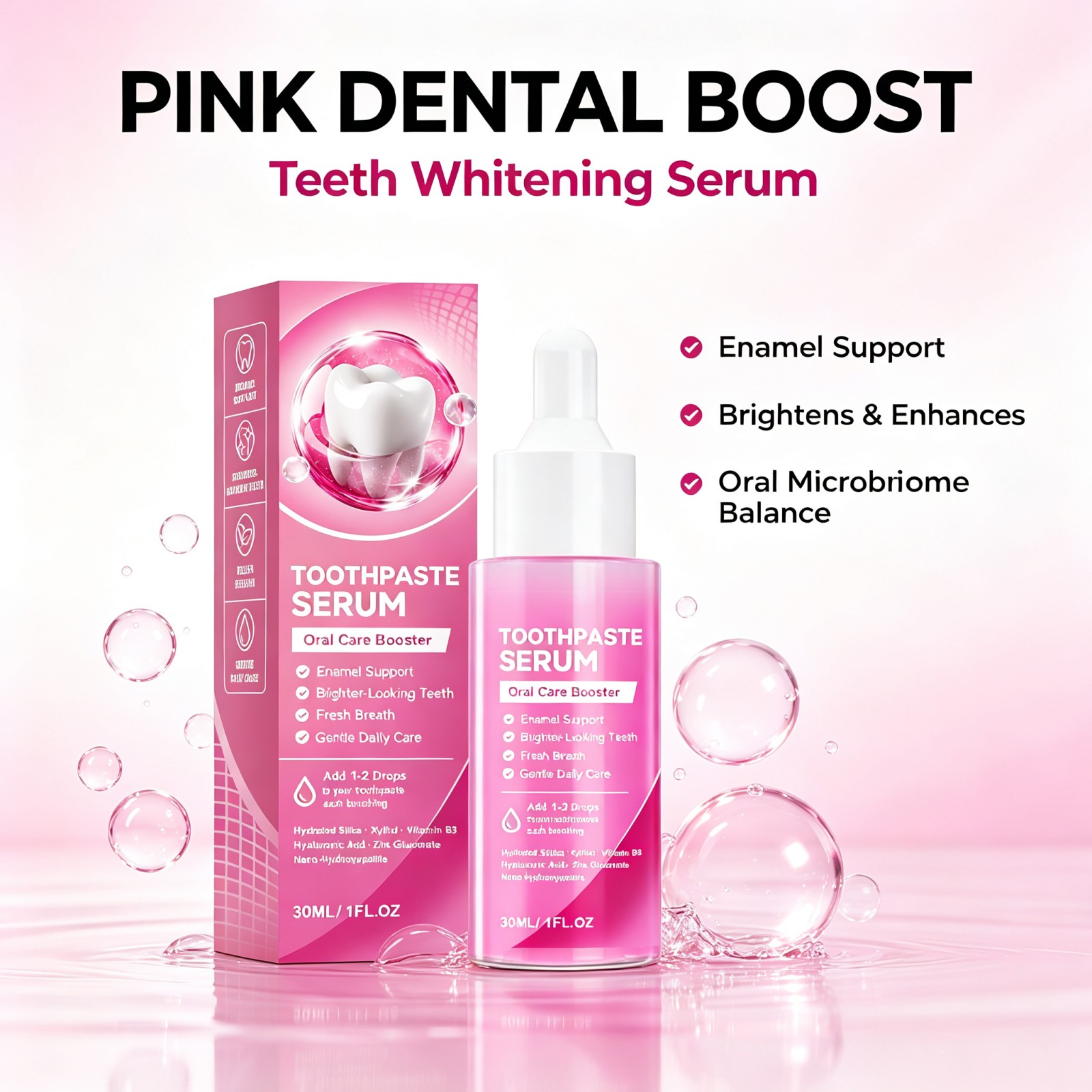 Enamel Repair Serum - Sérum dentifrice Nano Hydroxyapatite Réparation de