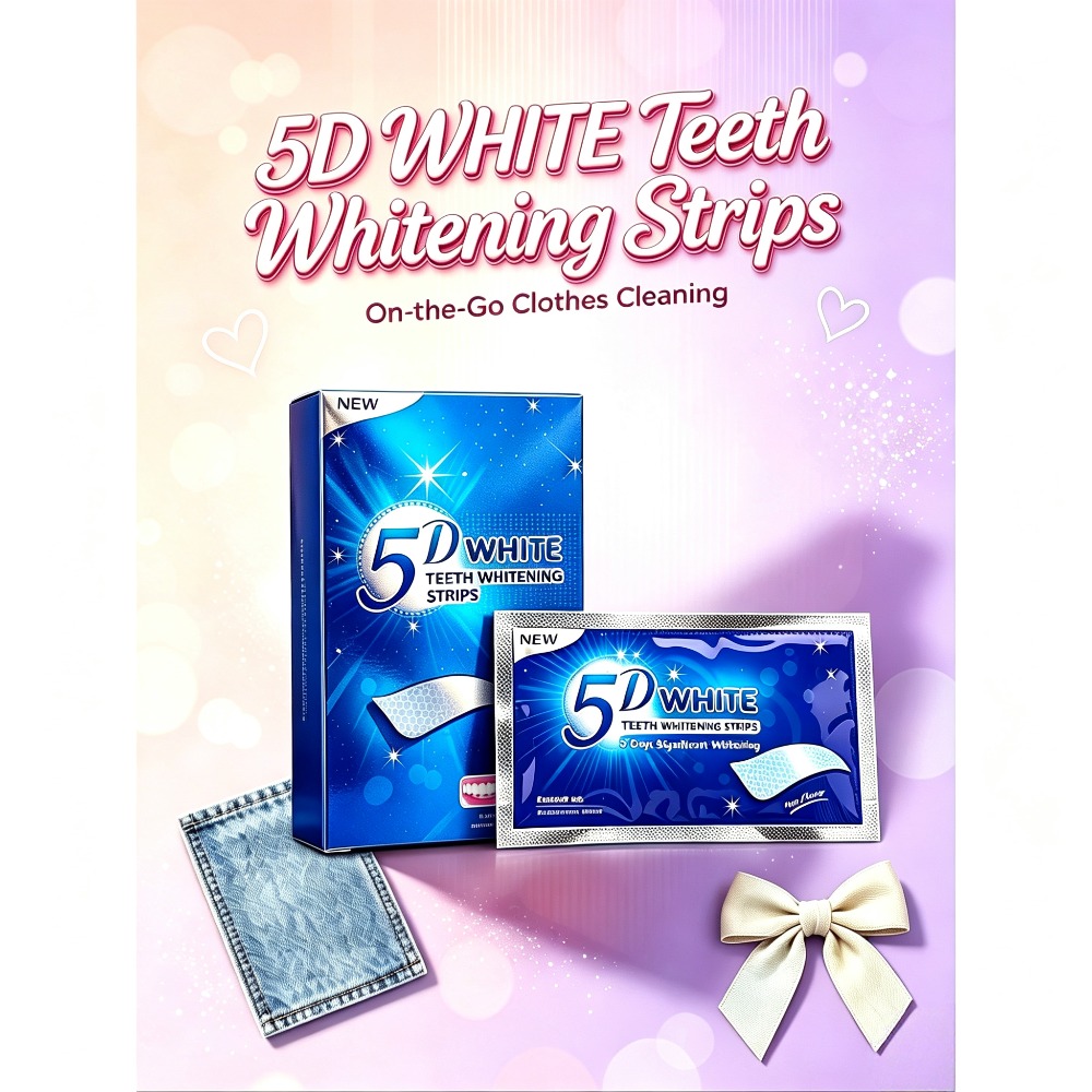 Teeth Whitening At Home - Bandes blanchissantes pour les dents 5D