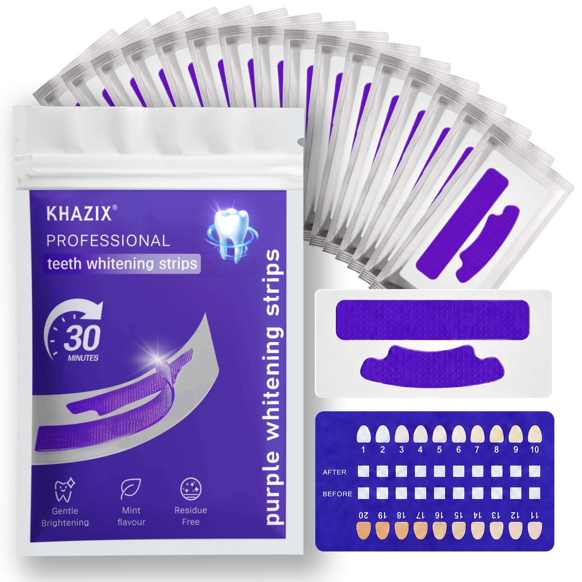 Teeth Whitening Street - 7 bandes blanchissantes pour les dents