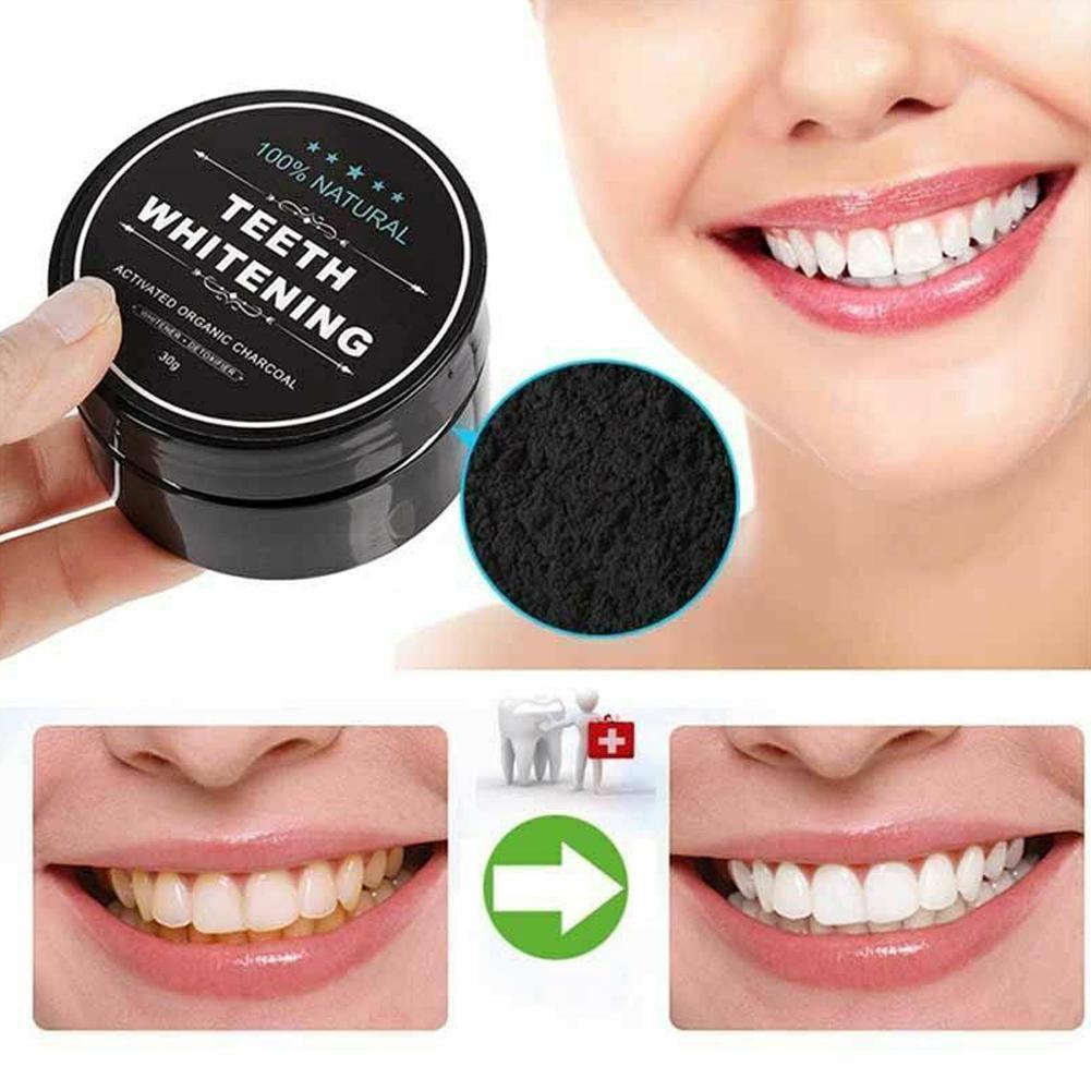 Teeth Whitening Activated Organic Charcoal - Poudre de charbon de bois organique