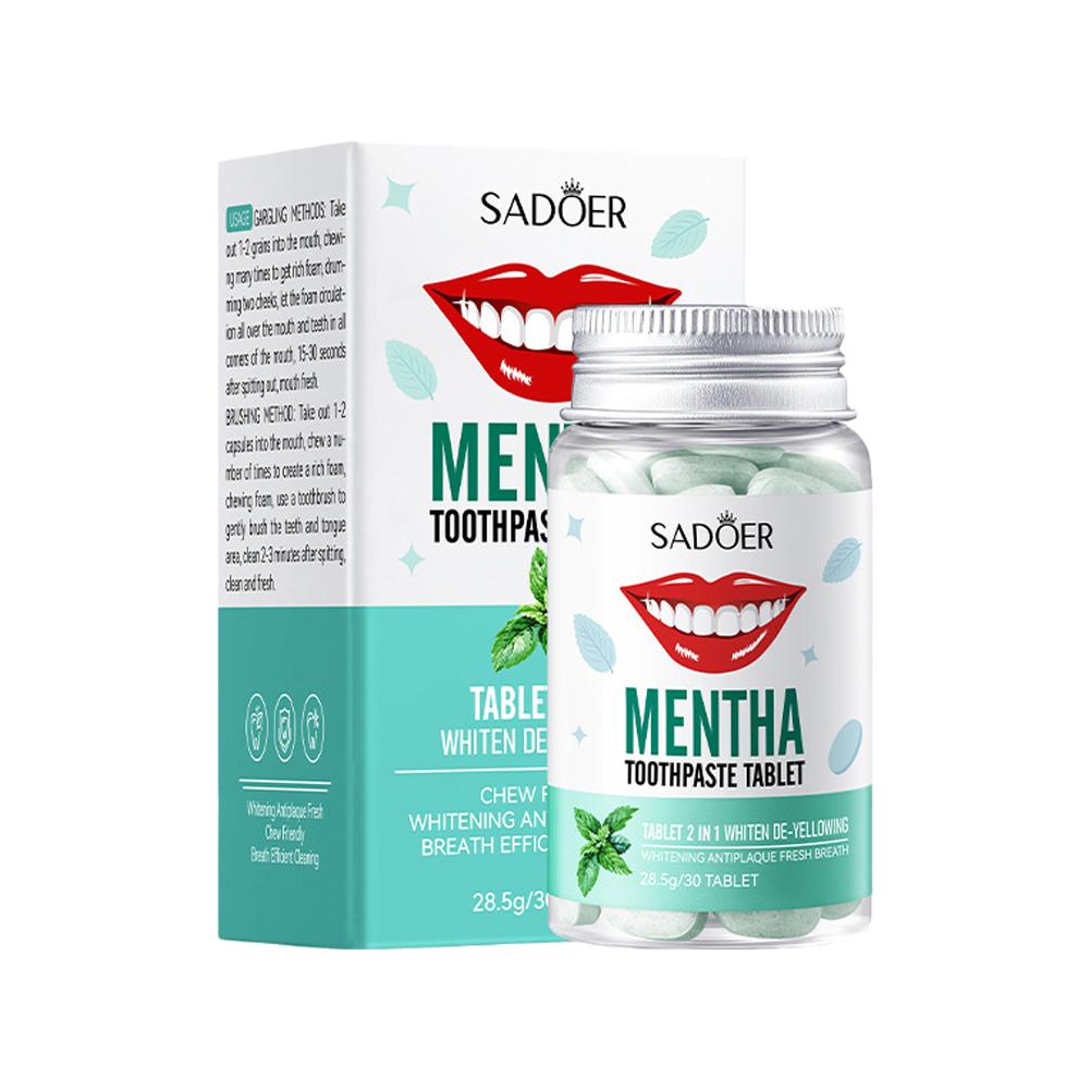 Teeth Whitening Street - Comprimés de dentifrice solides à la