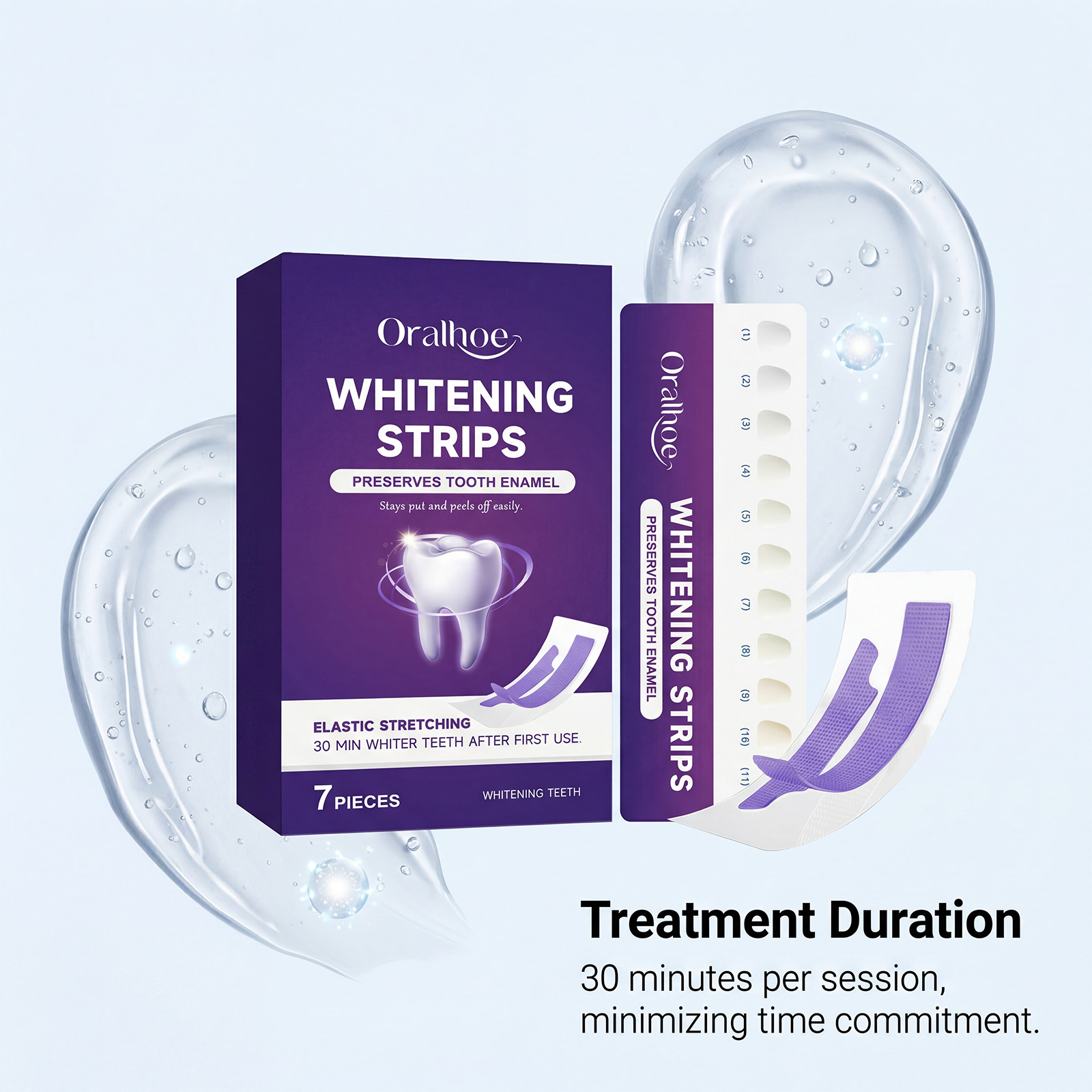 Bandes blanchissantes violette - Teeth Whitening Gel Refills avis et prix