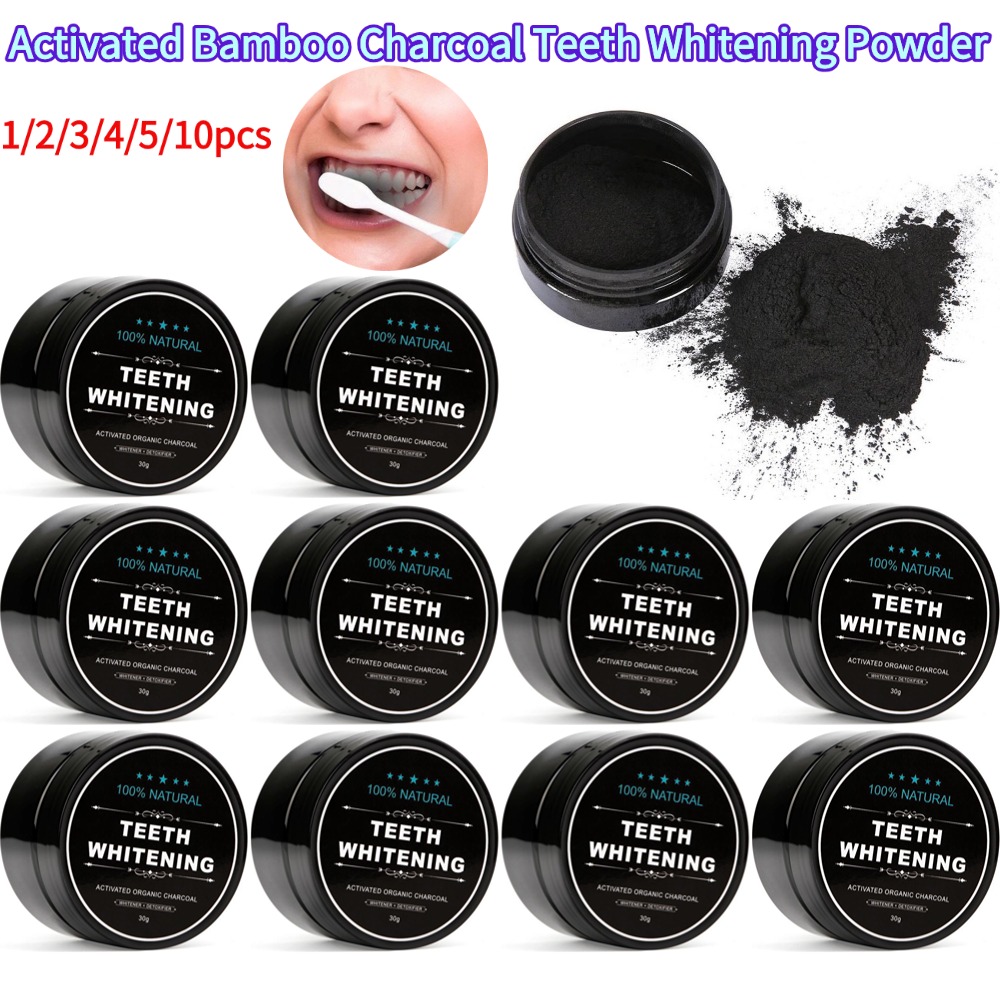 Poudre de blanchiment des dent - Teeth Whitening Activated Organic Charcoal avis et prix
