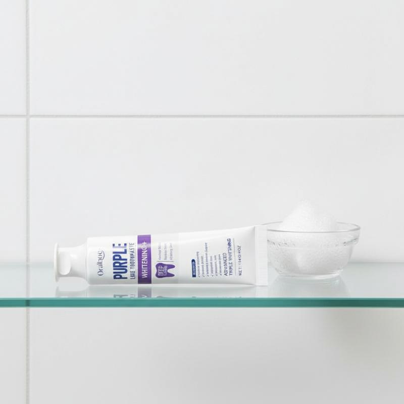 Dentifrice blanchissant violet - Teeth Whitening At Home avis et prix